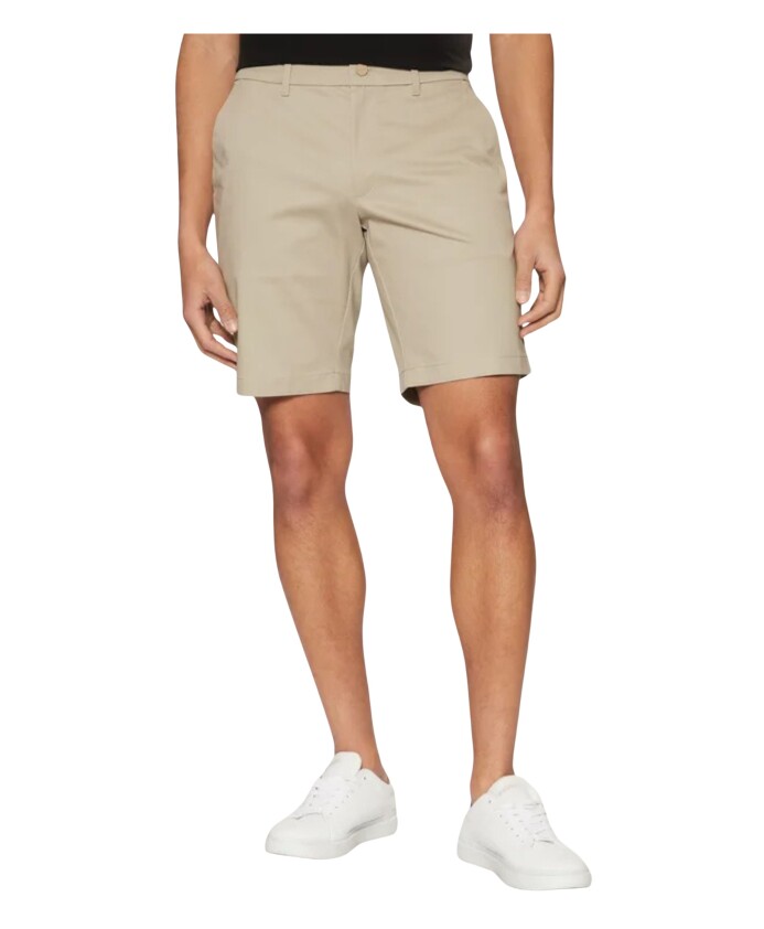 beige-sateen-stretch-slim-shorts