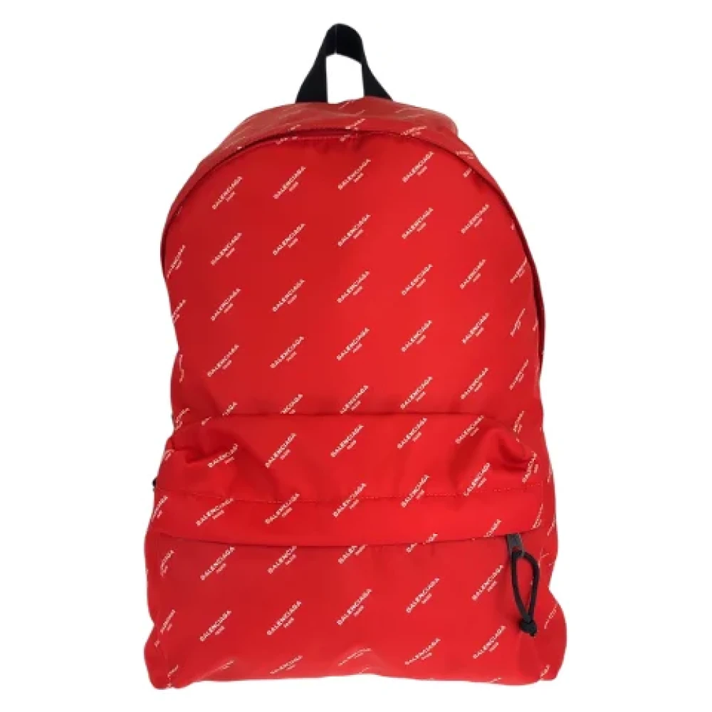 Balenciaga Vintage Pre-owned Canvas backpacks Red Heren