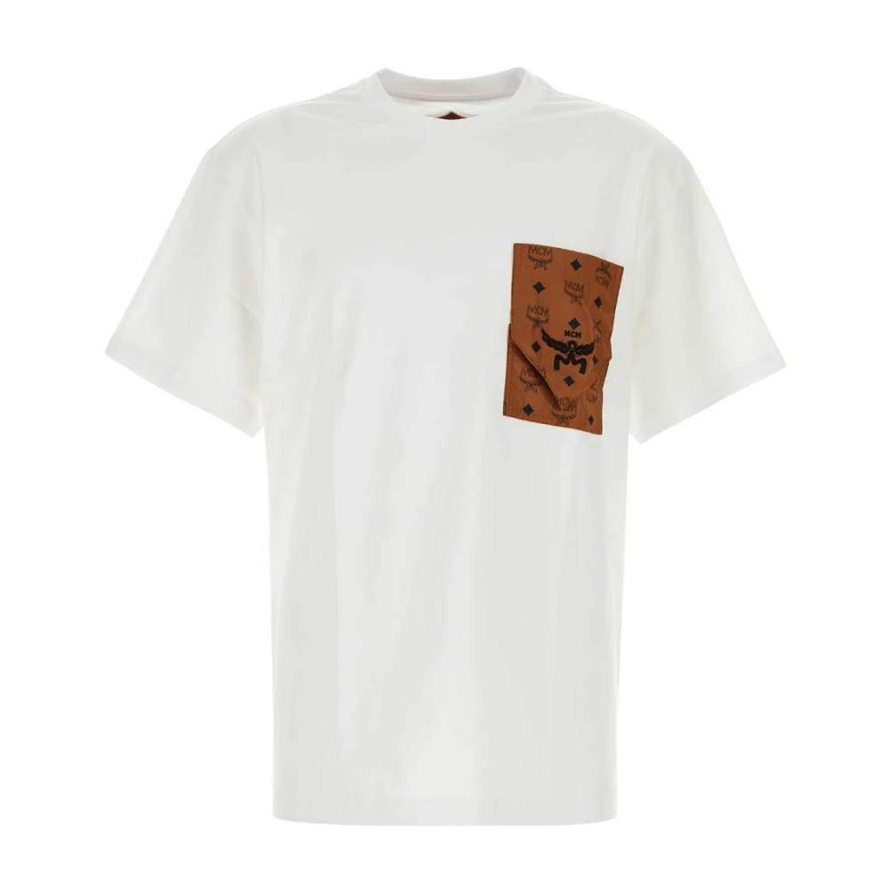 MCM Klassiek Wit Katoenen T-Shirt White Heren