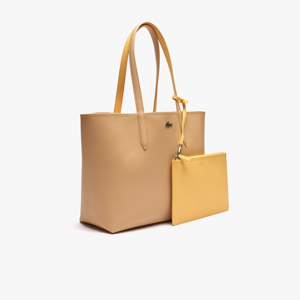 Lacoste Anna Schoudertas in Zwart Yellow Dames