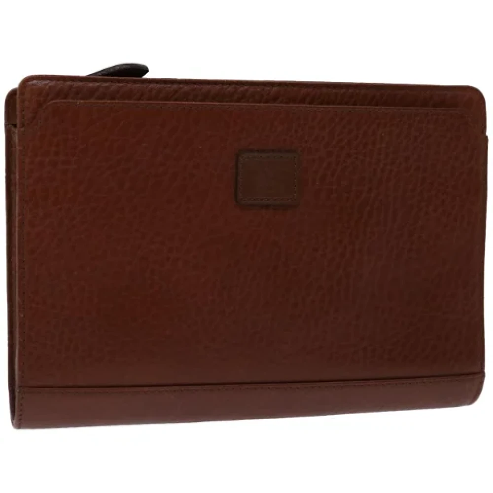 Burberry Vintage Pre-owned Leather clutches Brown Dames