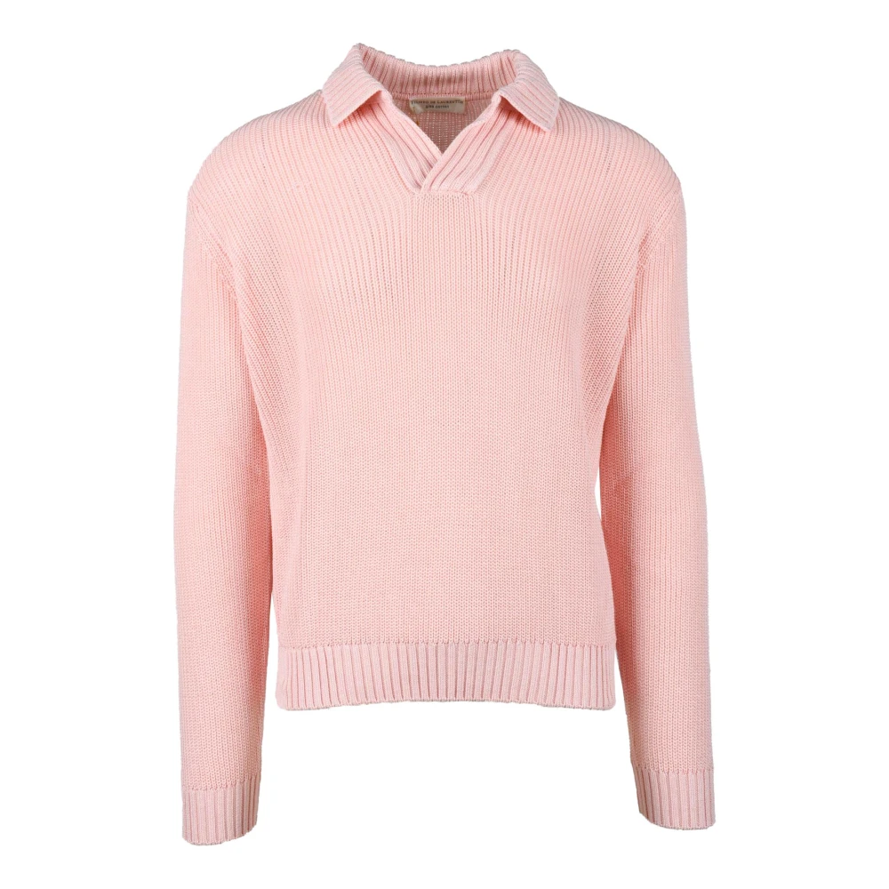 Filippo De Laurentiis Katoenen Stijlvolle Maglia Shirt Pink Heren