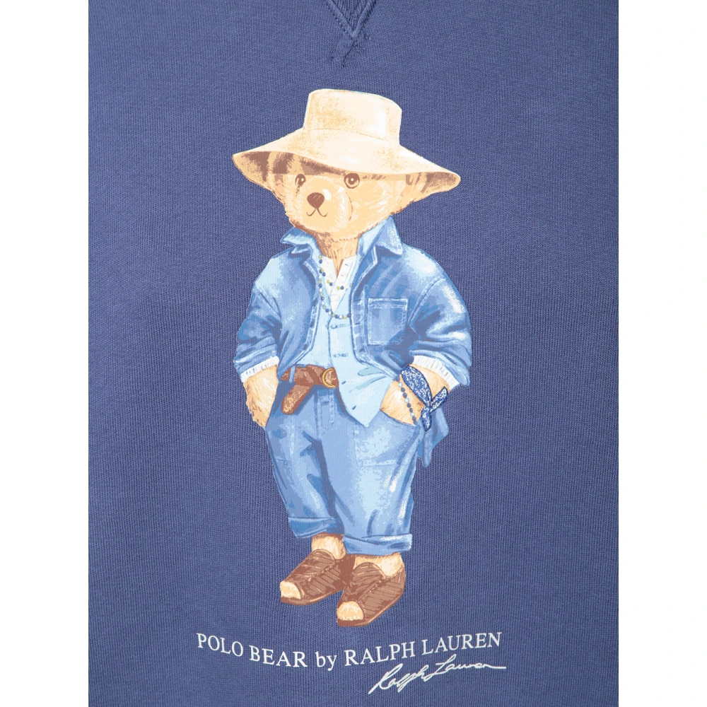 Polo Ralph Lauren Blauwe Sweatshirt met Polo Bear Print Blue Dames