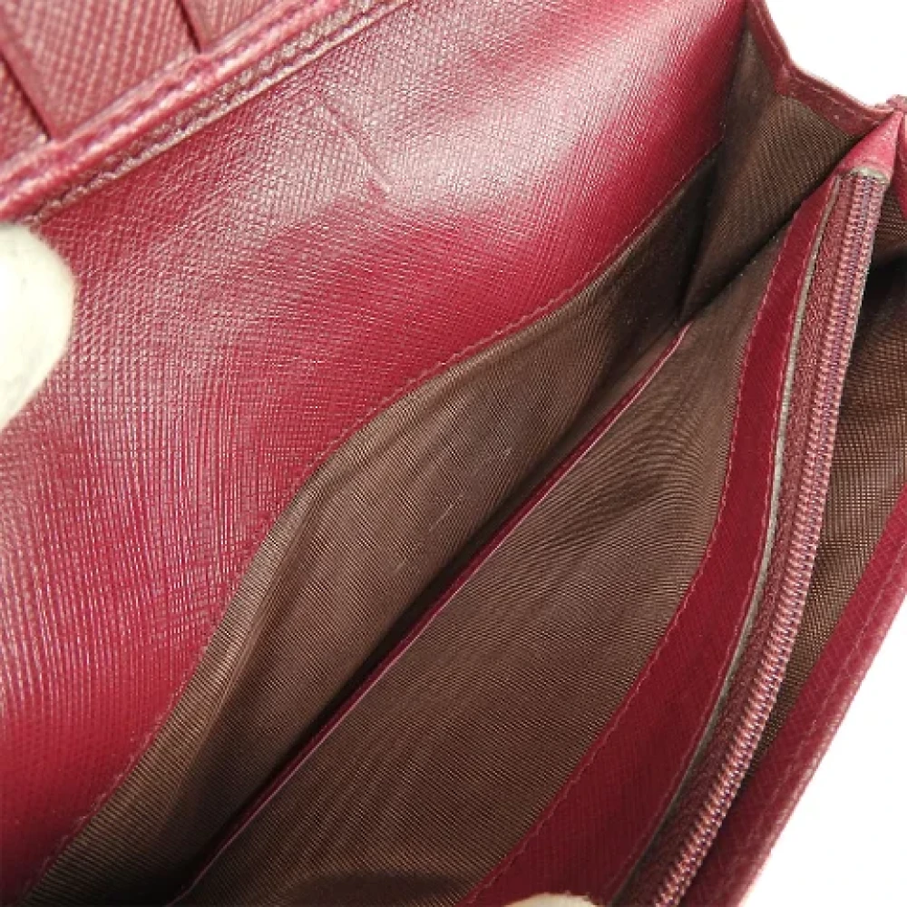 Salvatore Ferragamo Pre-owned Leather wallets Red Dames