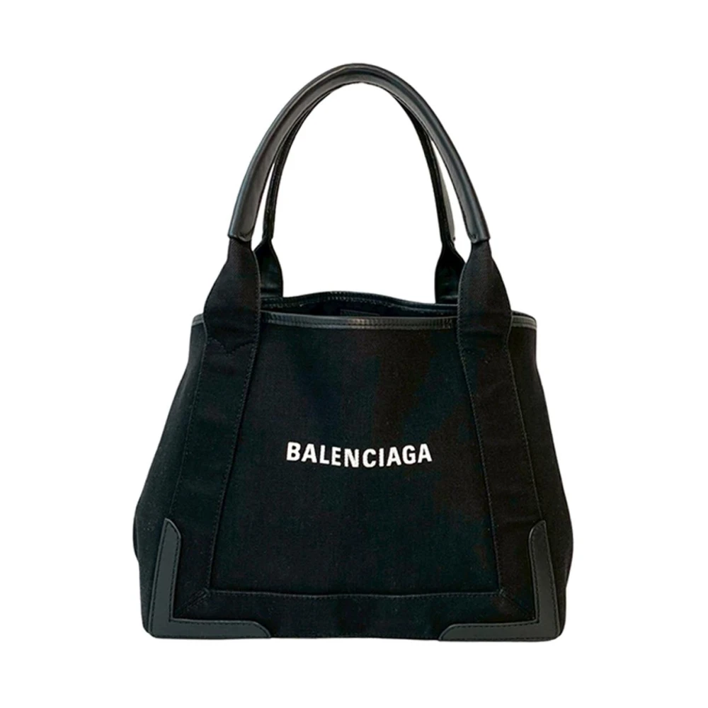 Balenciaga Vintage Women's Black Pre-Owned Canvas Tote Bag
