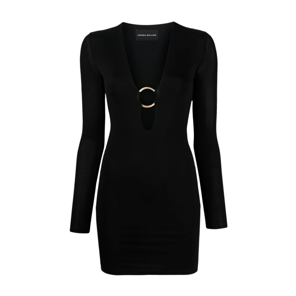 Louisa Ballou Black Short Dresses, Female, L, 114107-0999 Short Sleeve