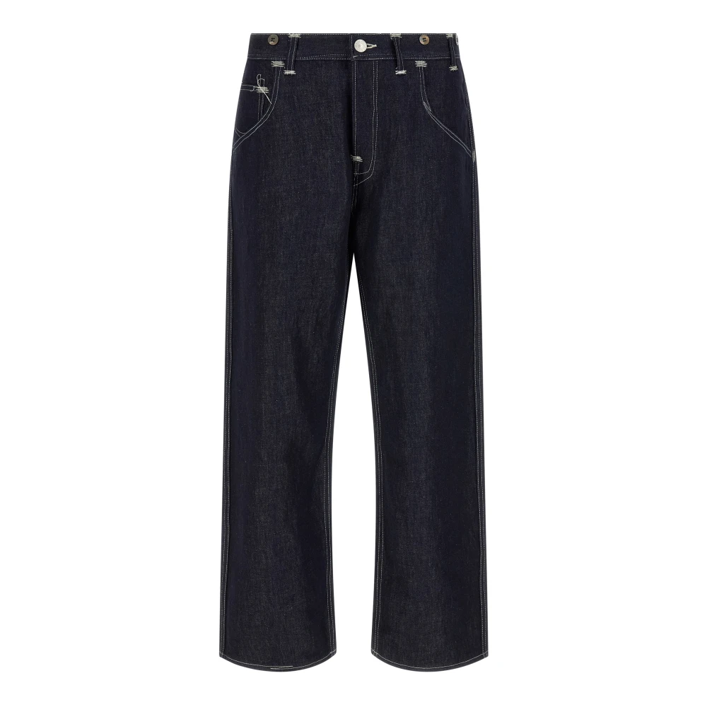 Junya Watanabe Black Straight Fit Jeans, Male, Xl, Wide Straight Jeans