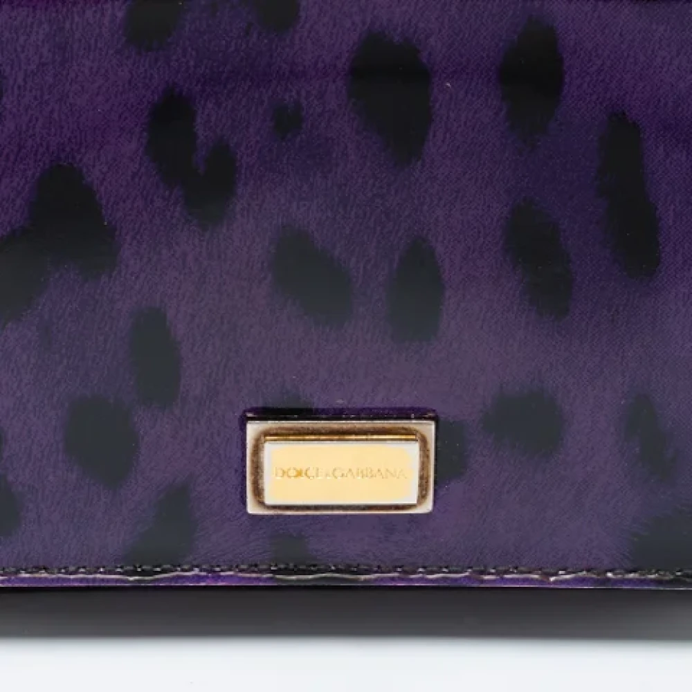 Dolce & Gabbana Pre-owned Leather wallets Purple Dames
