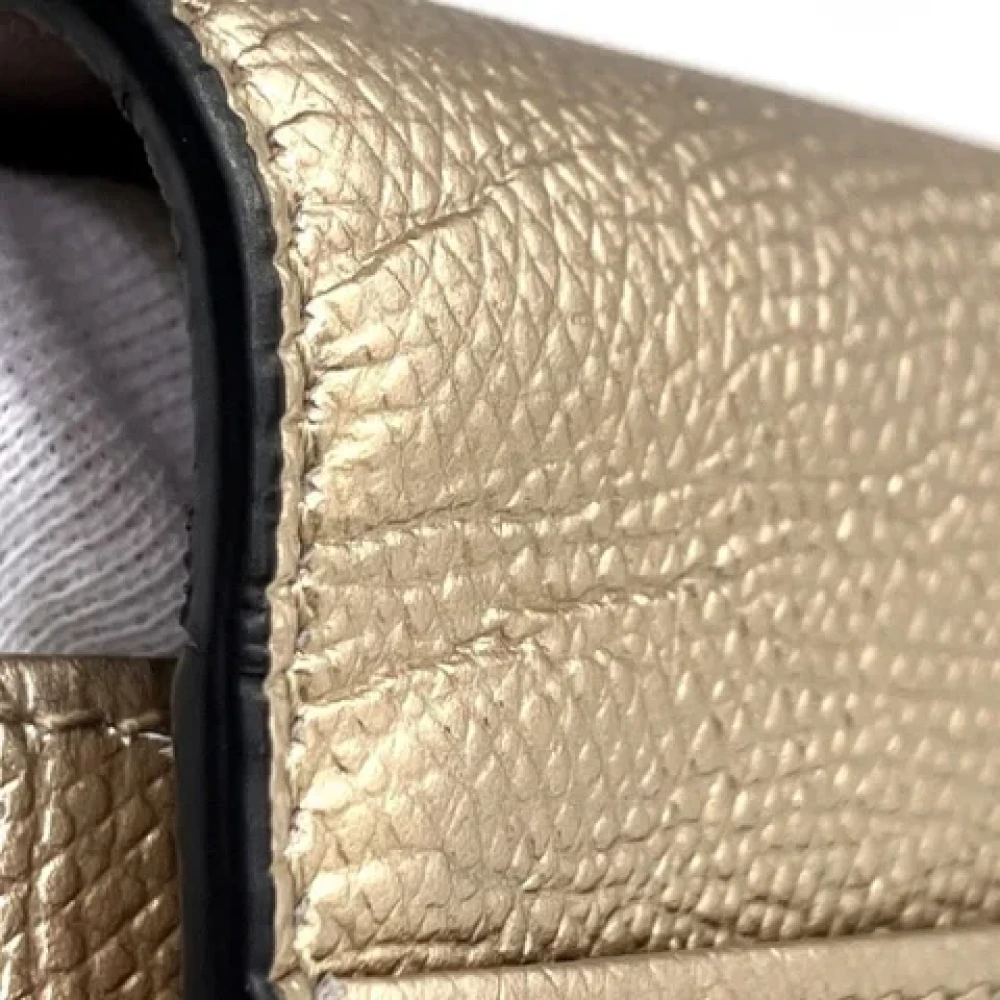 Dior Vintage Pre-owned Leather wallets Yellow Dames