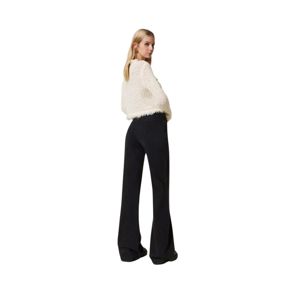 Twinset Seizoenspasvorm Denim Jeans Black Dames