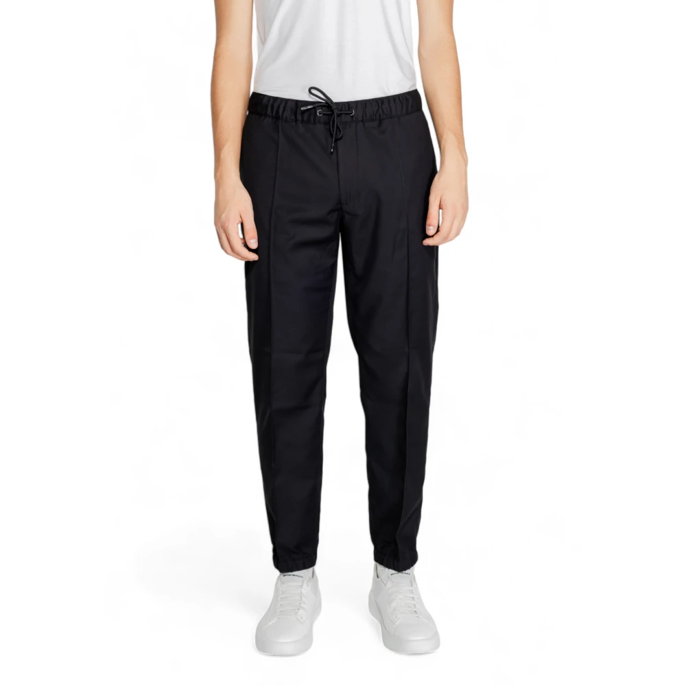 Armani Exchange Zwarte effen broek met voorzakken Black Heren