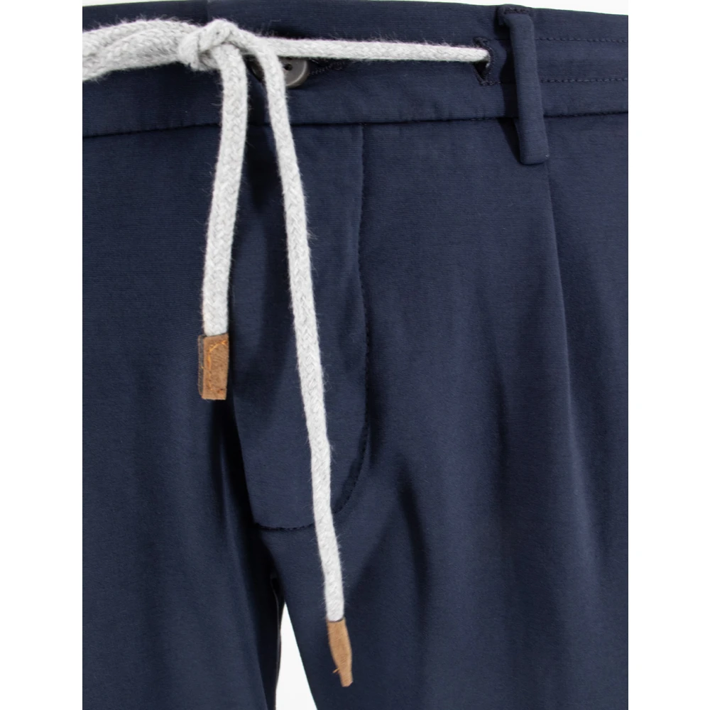 Eleventy Gestreepte elastische joggerbroek Blue Heren