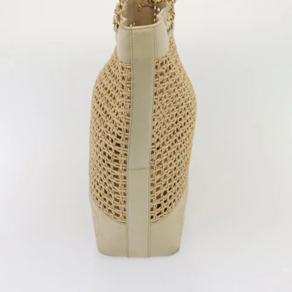 Chanel Vintage Pre-owned Fabric totes Beige Dames