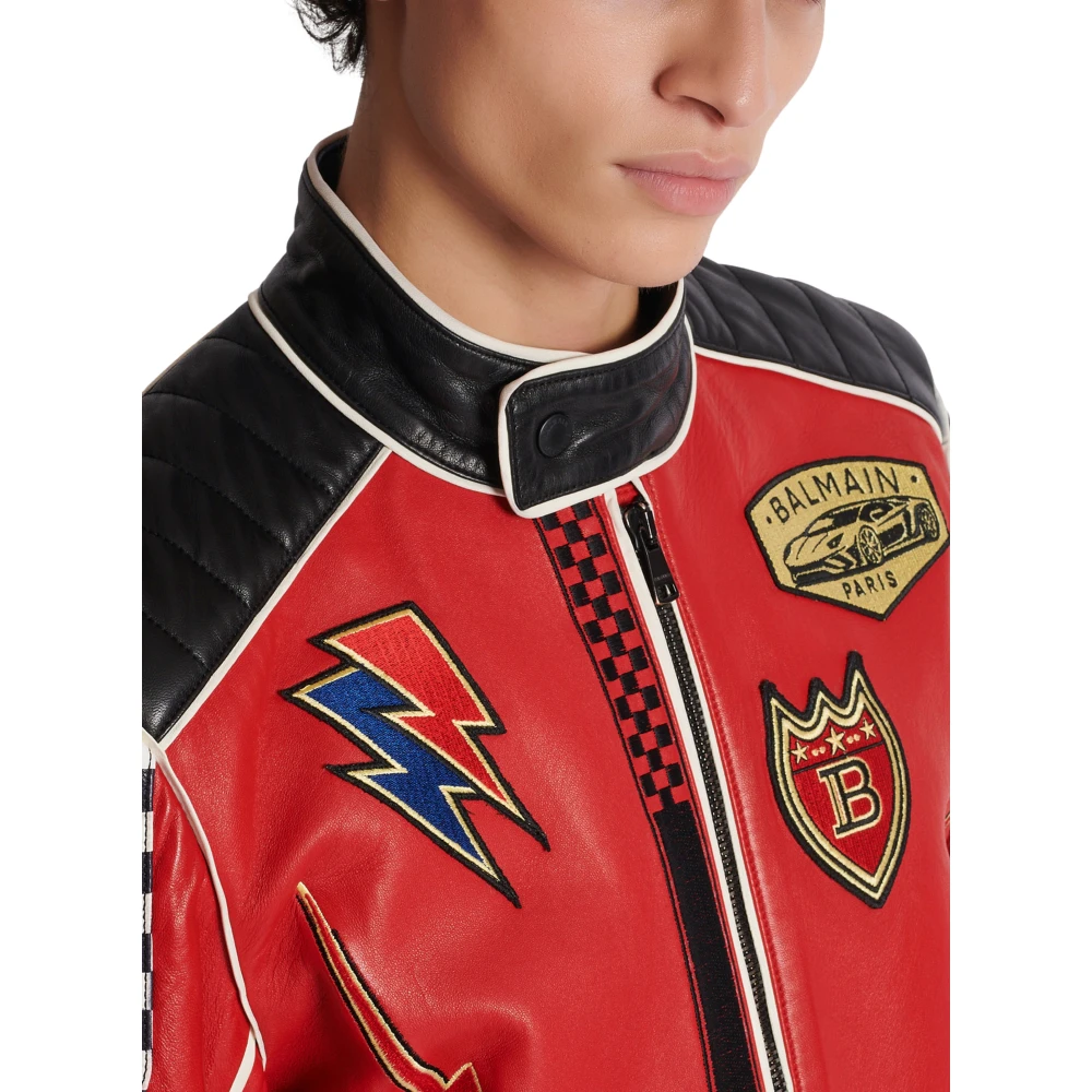 Balmain Racing pet met patches Black Heren