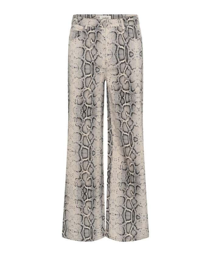 pantalon-large-gris-a-imprime-serpent