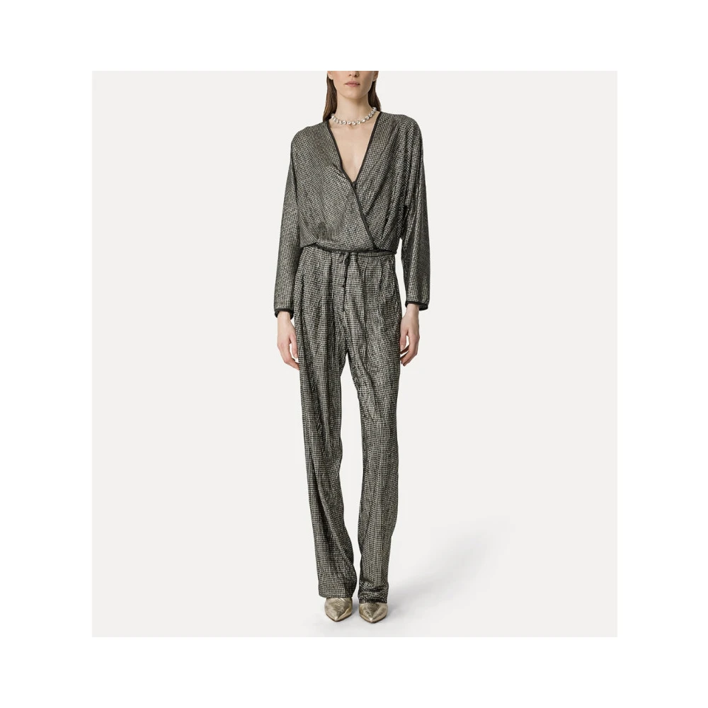 Forte Lamé Pied-de-poule Broek Gray Dames