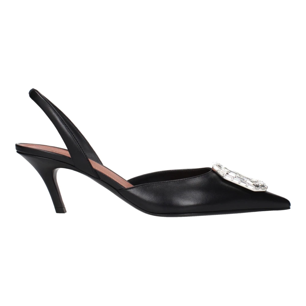 Amina Muaddi Donna Nero Scarpe, 38 Eu, New,