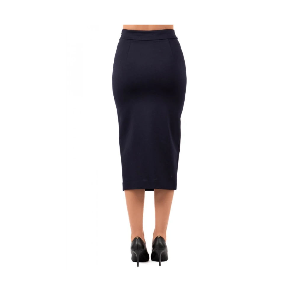 Hanita Elegante Geplooide Rok Blue Dames