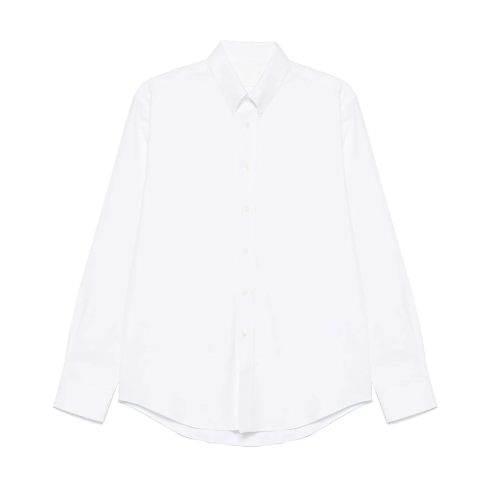 Givenchy Wit overhemd met knopen en afgeronde zoom White Heren