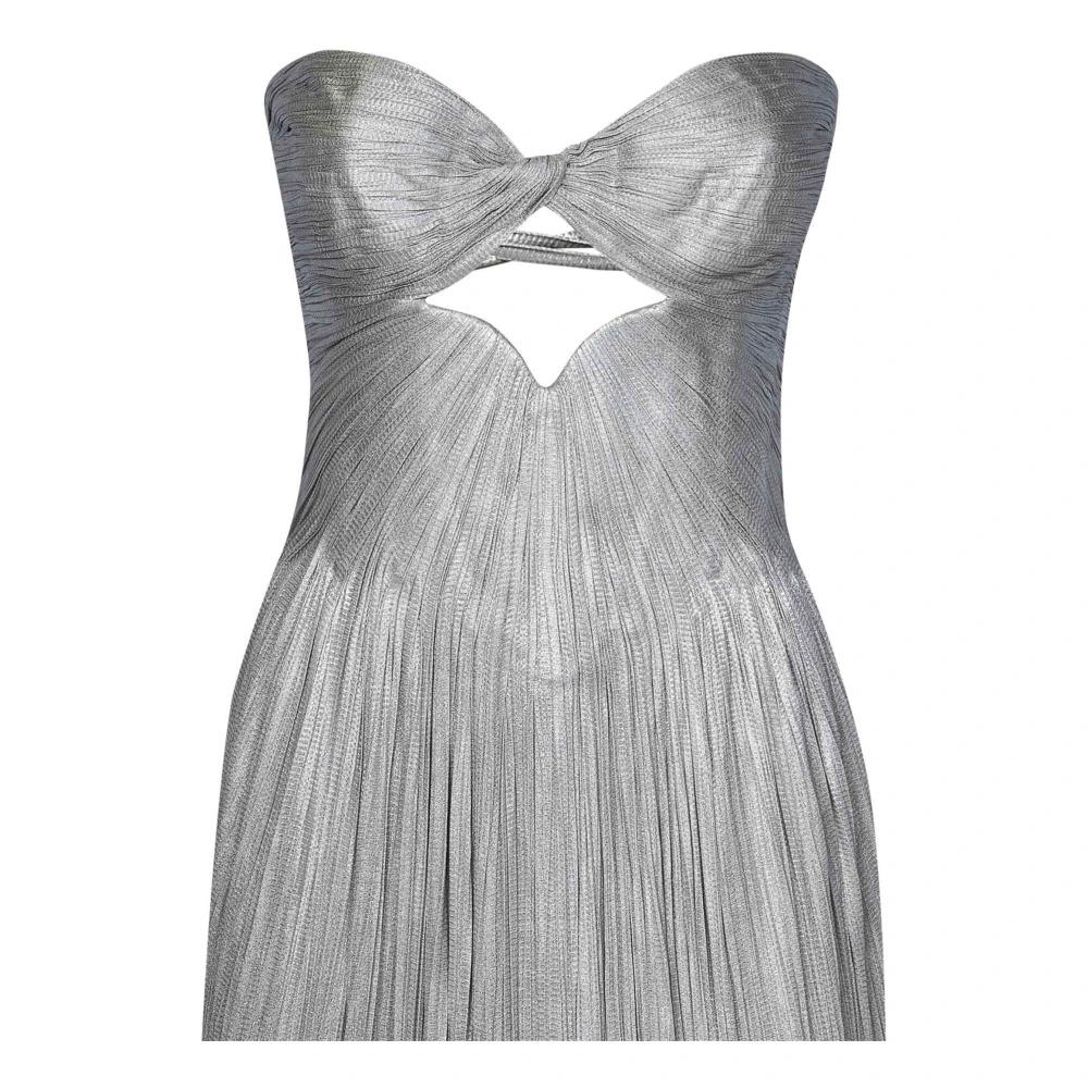 Maria Lucia Hohan Zilveren Jurk met Uitsnijding Gray Dames