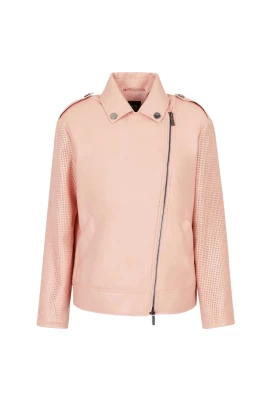 Rosa Bikerjacka för kvinnor