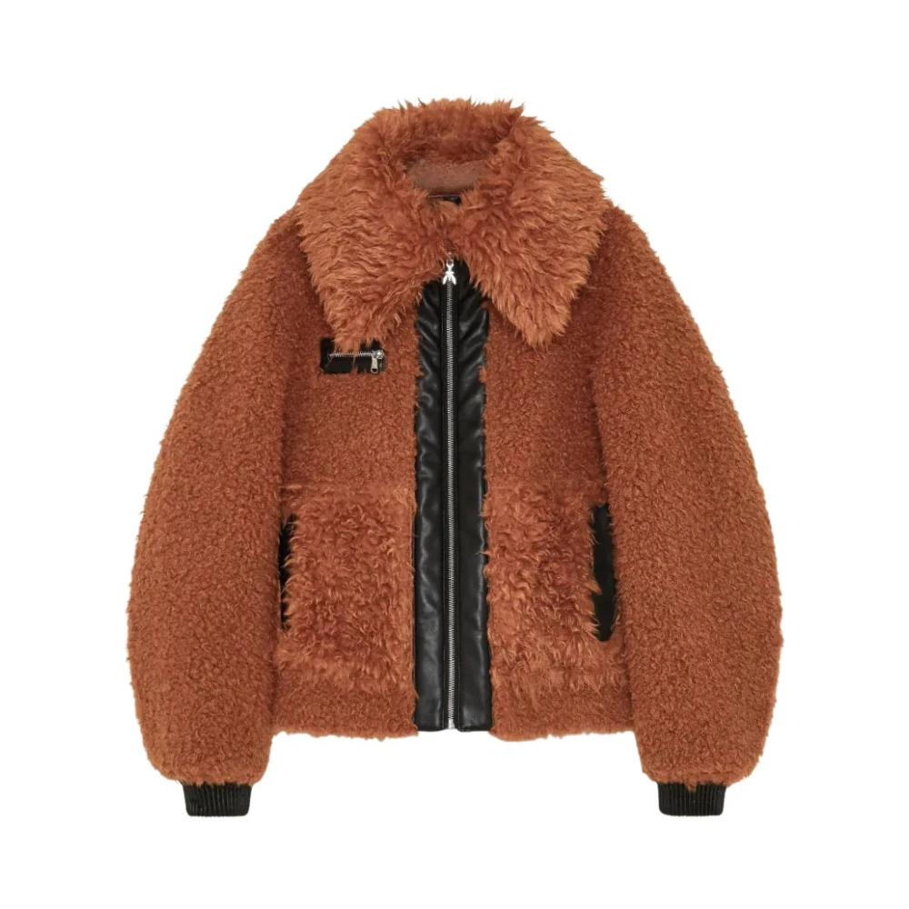PATRIZIA PEPE Omkeerbare Korte Jas Stijl 2O0139E054 Brown Dames