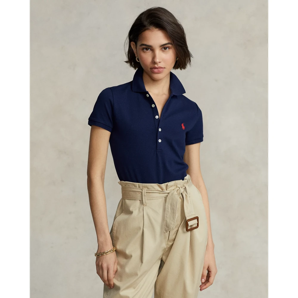 Ralph Lauren Slim Fit Polo Shirt Blue Dames
