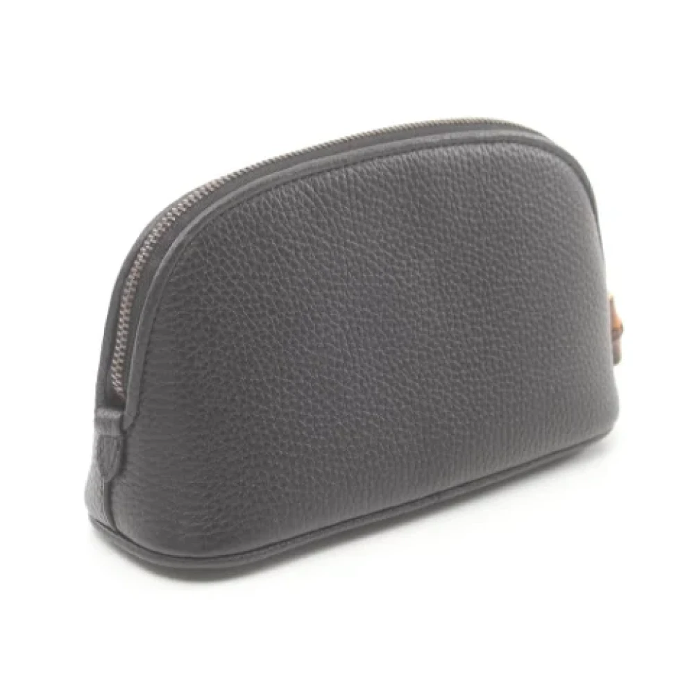 Gucci Vintage Pre-owned Leather pouches Black Dames