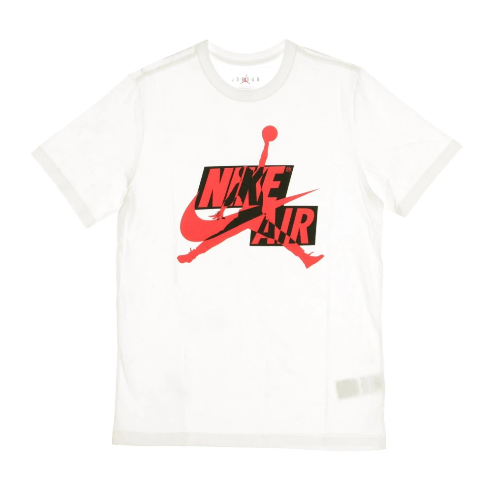 Jordan Klassiek Heren T-shirt in Wit Rood Zwart White Heren