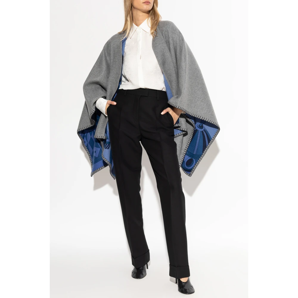 Salvatore Ferragamo Omkeerbare poncho Gray Dames