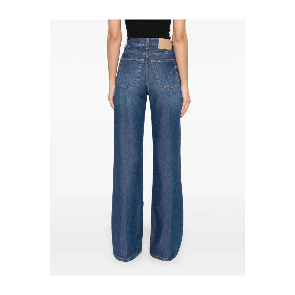 Dondup Blauwe Rits Sluiting Jeans Vijf Zakken Blue Dames
