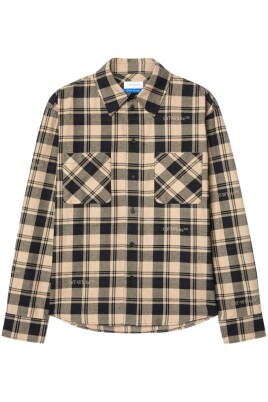 chemise-a-carreaux-style-western-beige