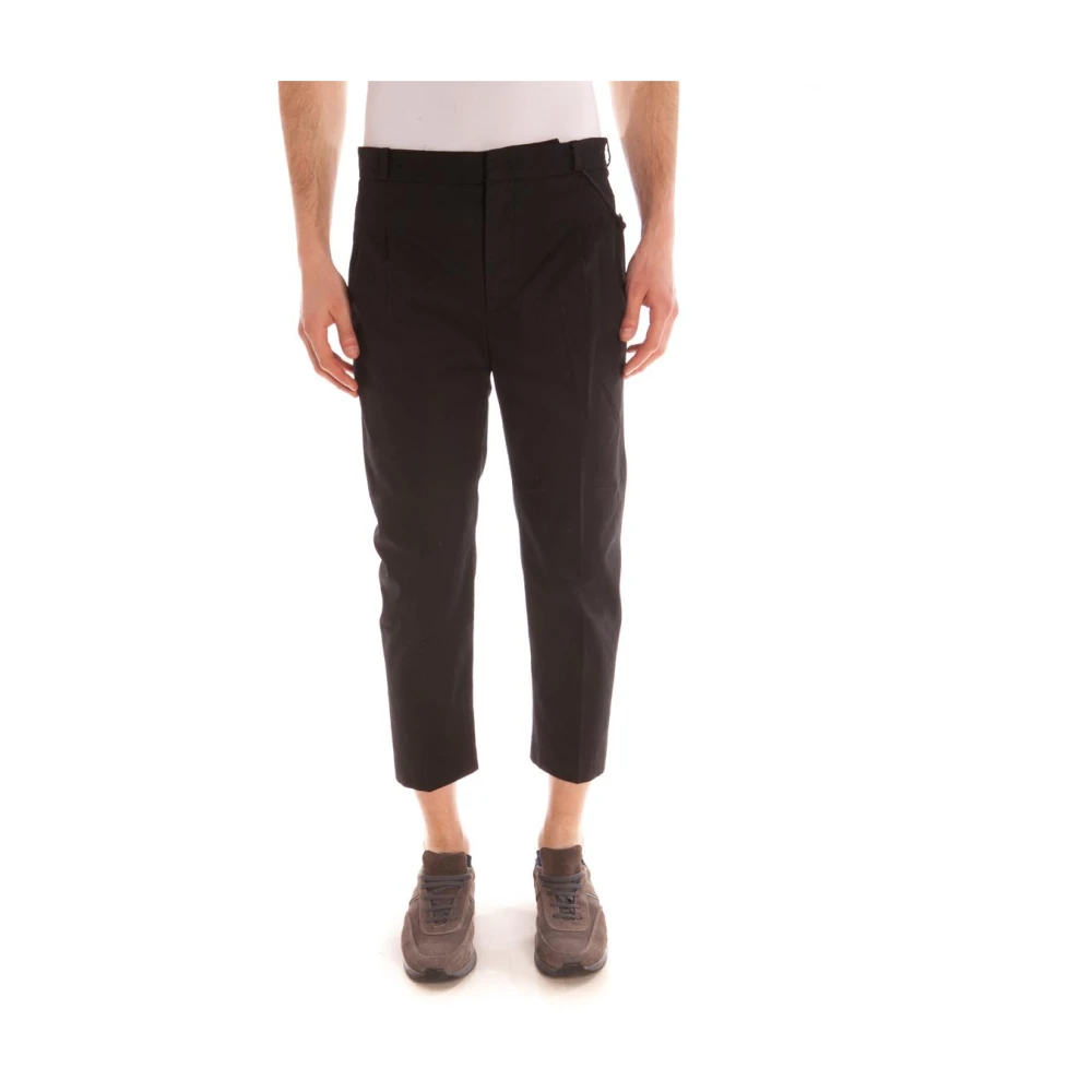 Daniele Alessandrini Black Cropped Trousers, Male, M, Jeans Trouser