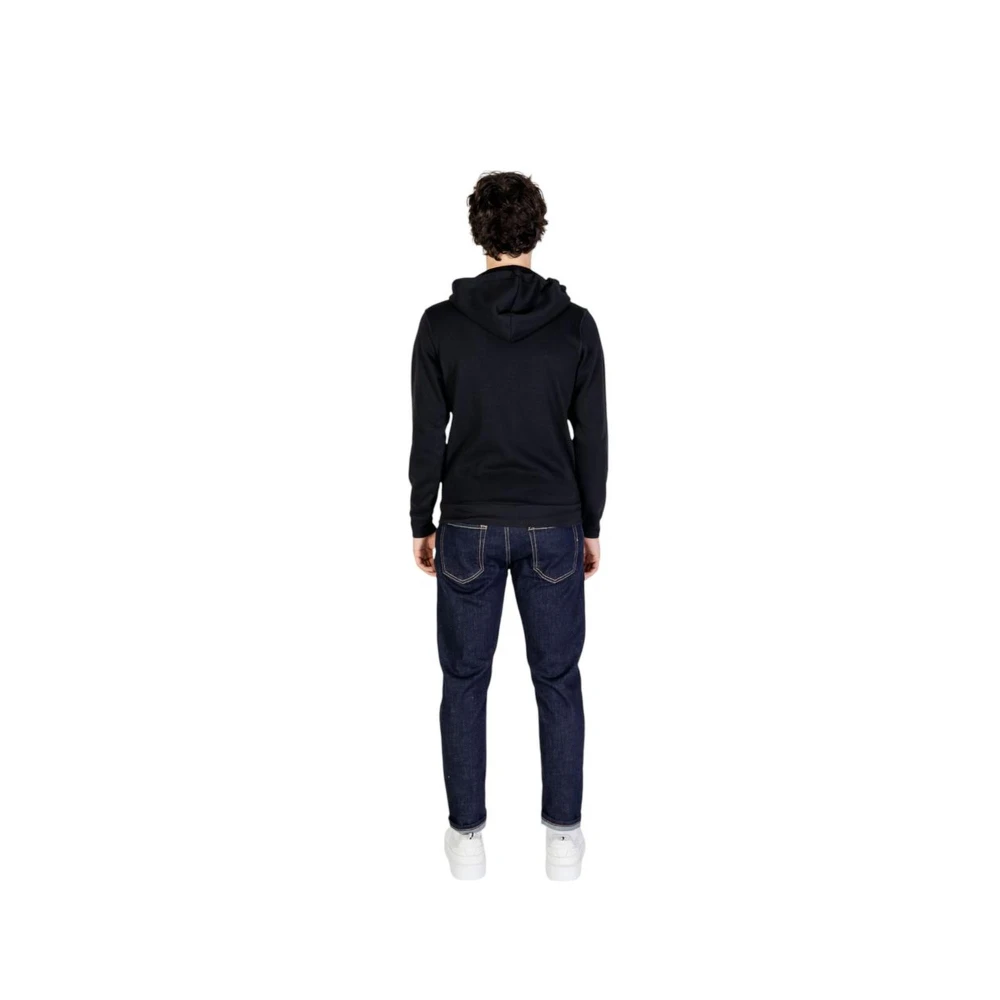 Emporio Armani Zwarte Katoenmix Trui Black Heren