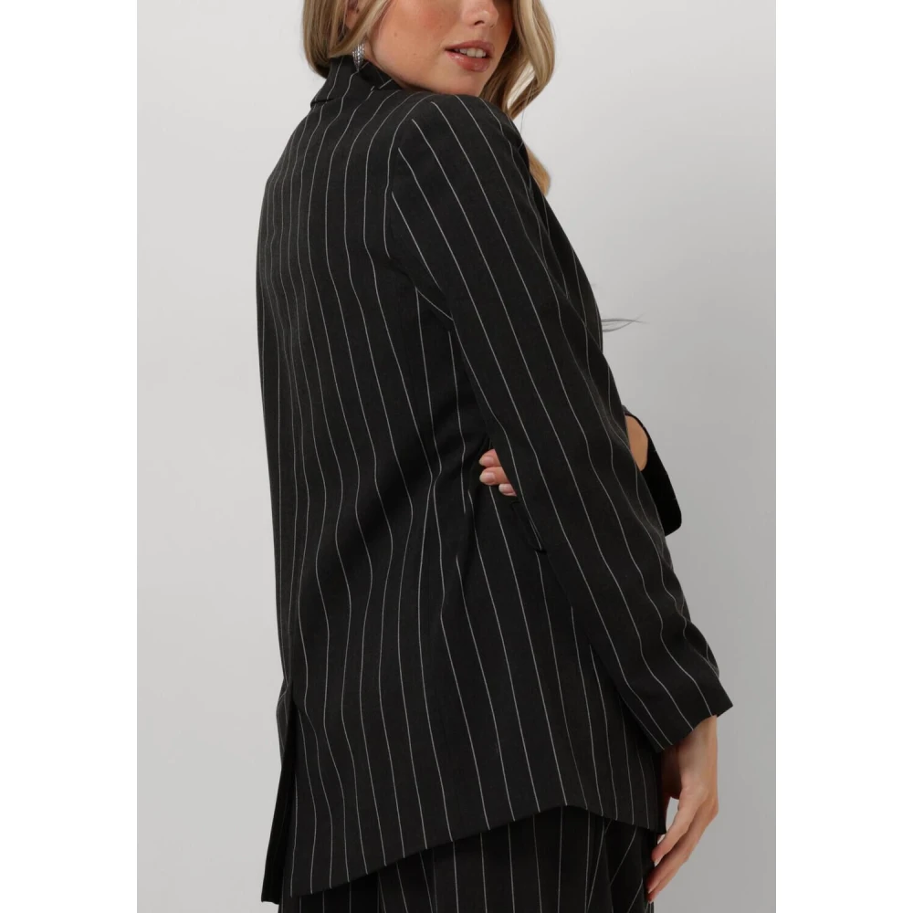 Co'Couture Gestreepte Pin Blazer voor Stijlvolle Vrouwen Gray Dames