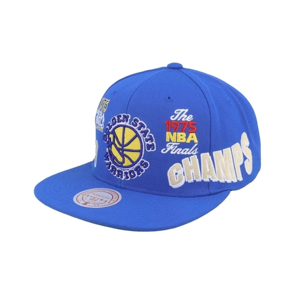 Mitchell & Ness Zwarte Golden State World Champs Snapback Blue Heren