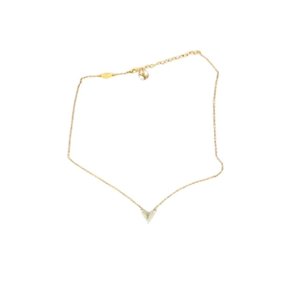 Louis Vuitton Vintage Pre-owned Metal necklaces Yellow Dames