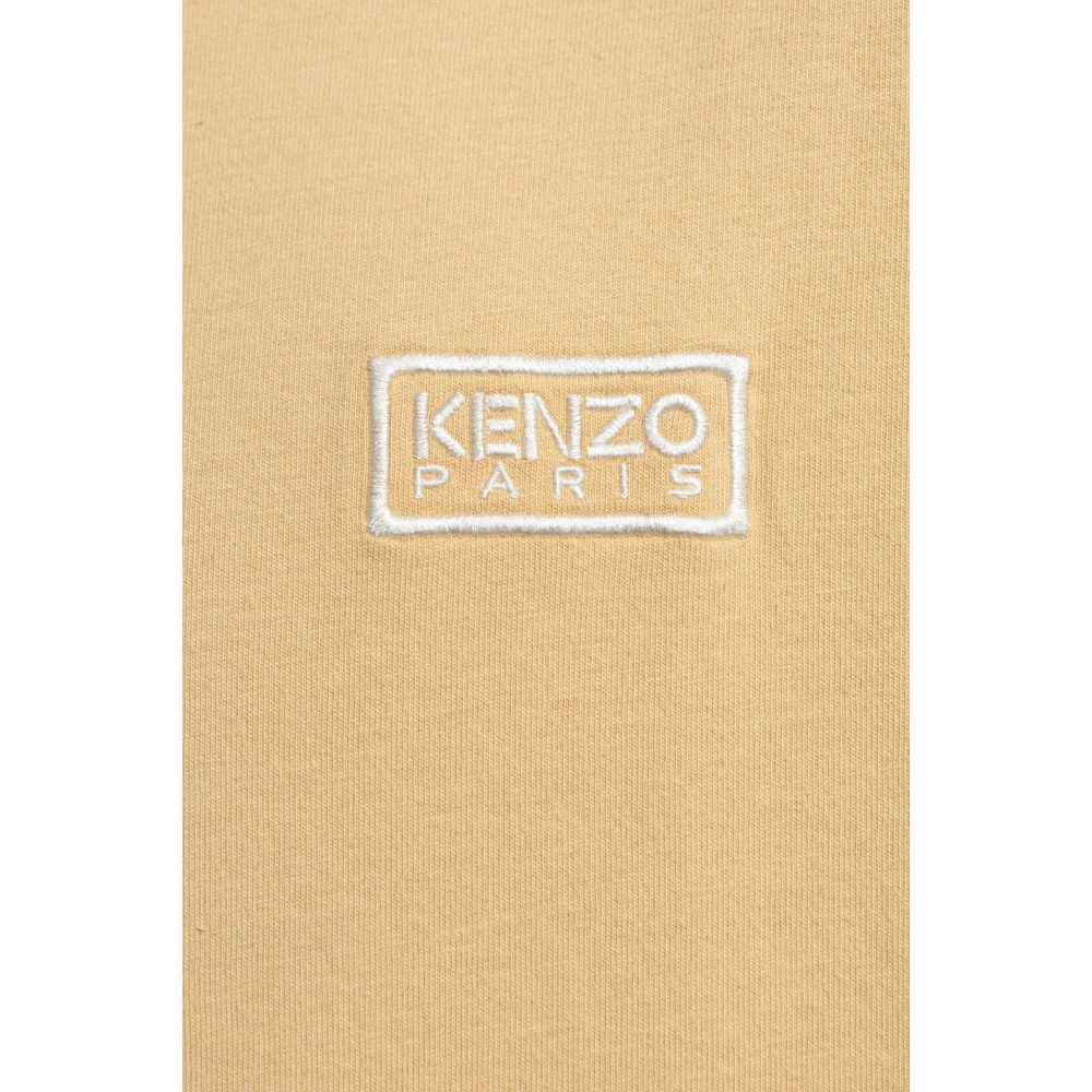 Kenzo T-shirt met logo Beige Heren