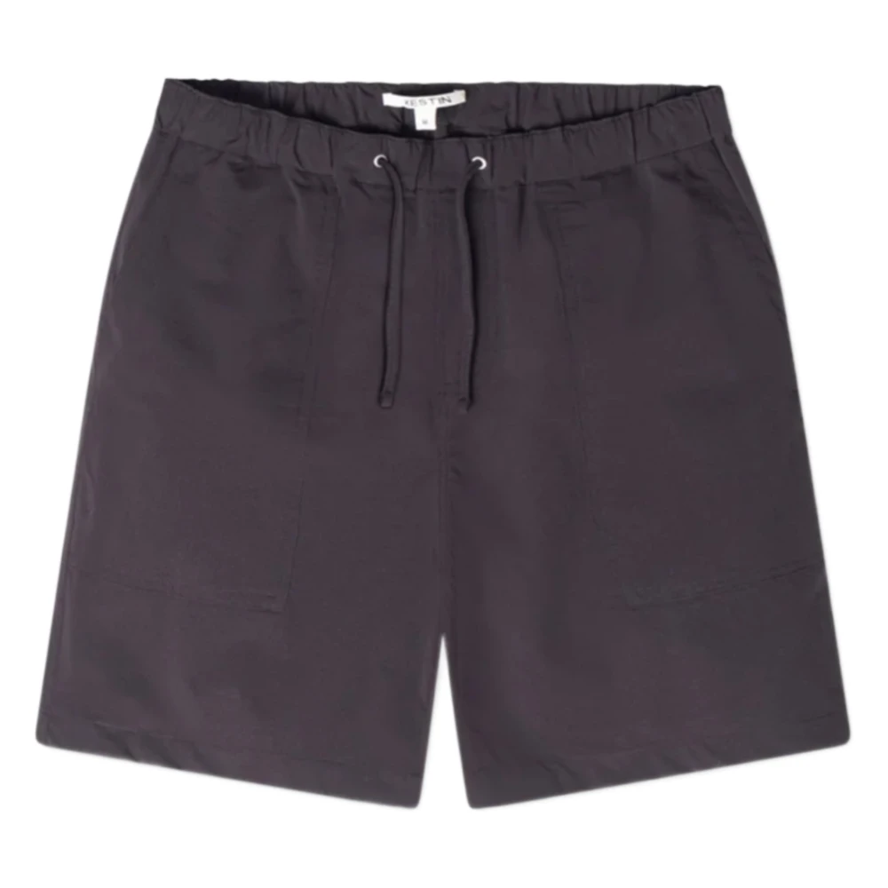 Kestin Zwarte Japanse Cordura Ripstop Shorts met Relaxte Pasvorm Gray Heren