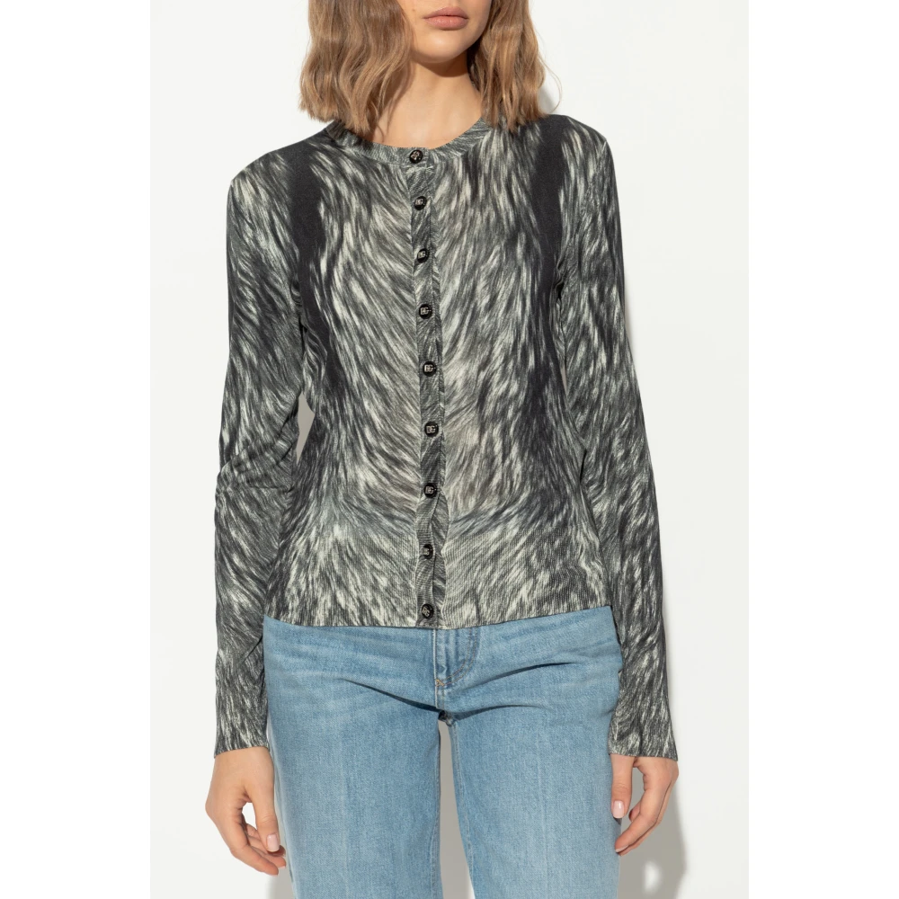 Dolce & Gabbana Zijden vest Gray Dames