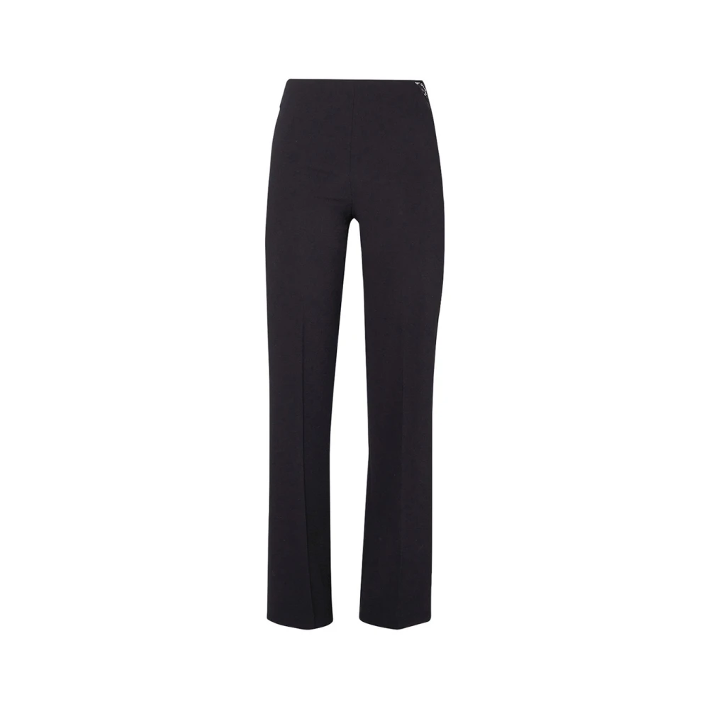 Liu Jo Elegante Zwarte Kant Uitgesneden Broek Black Dames