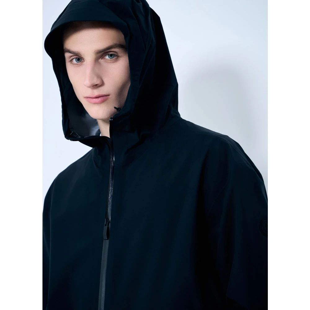Moncler Waterafstotende Hooded Jacket met membraan Black Heren