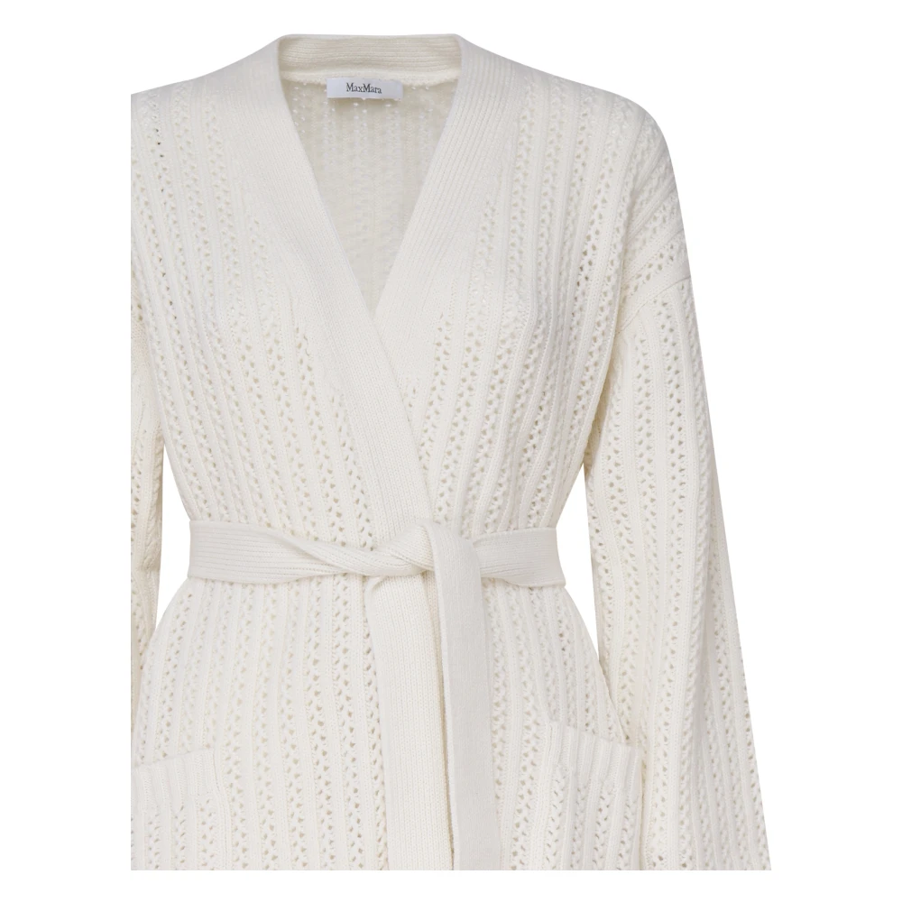 Max Mara Vanilla Wol Kasjmier Vest met Ceintuur Beige Dames