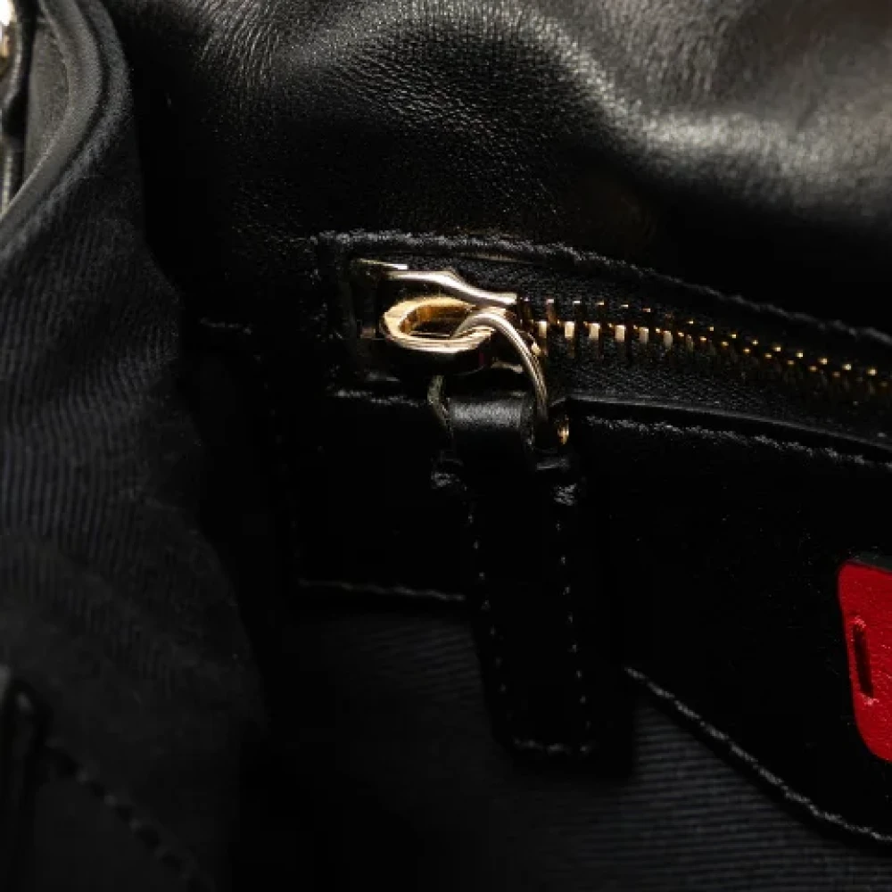 Valentino Vintage Pre-owned Leather shoulder-bags Black Dames