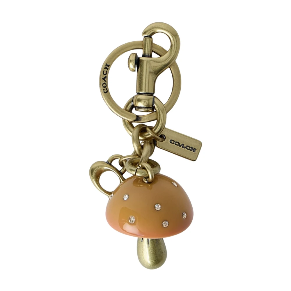 Coach Women's Yellow Keychains, One Size, Bag Charm