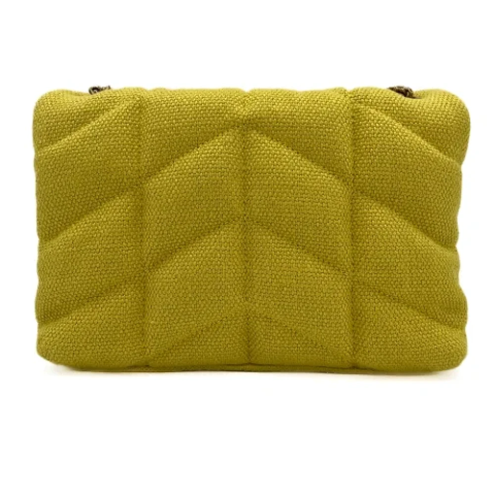 Yves Saint Laurent Vintage Pre-owned Canvas handbags Yellow Dames