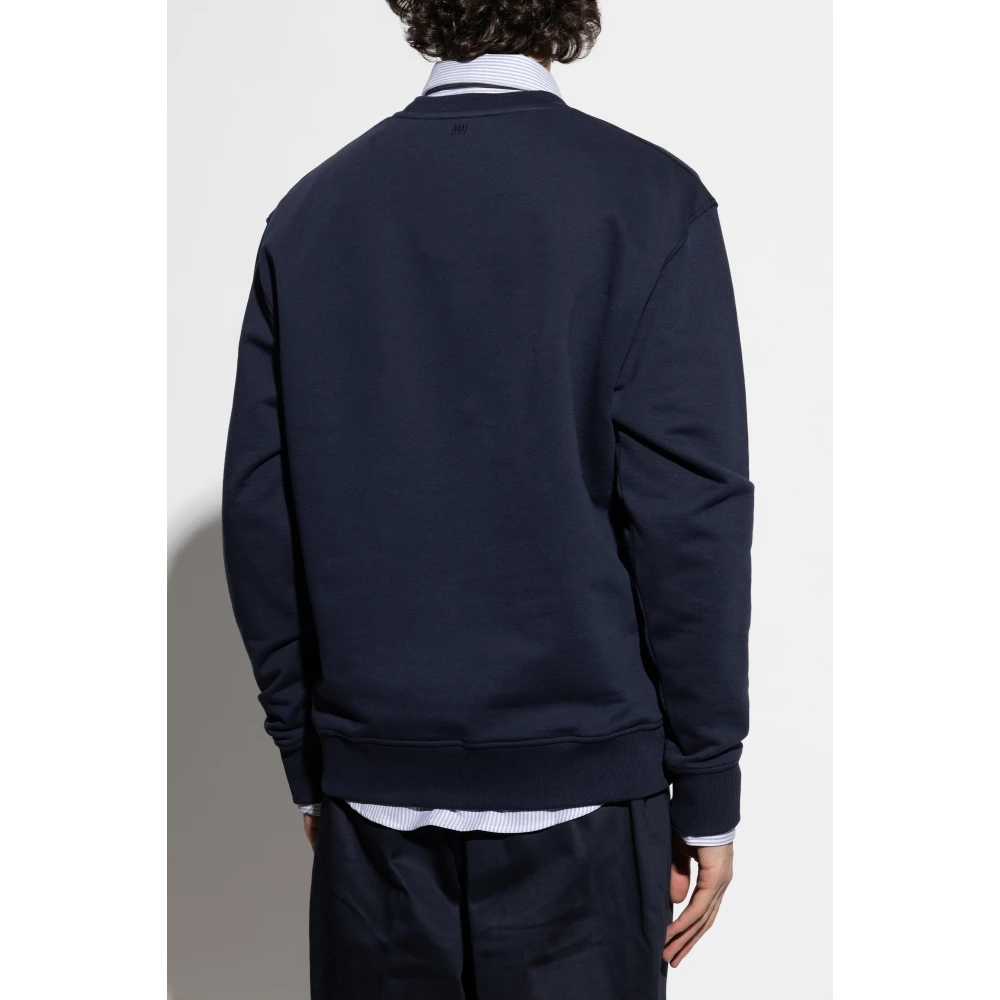 Ami Paris Logo sweatshirt Blue Heren