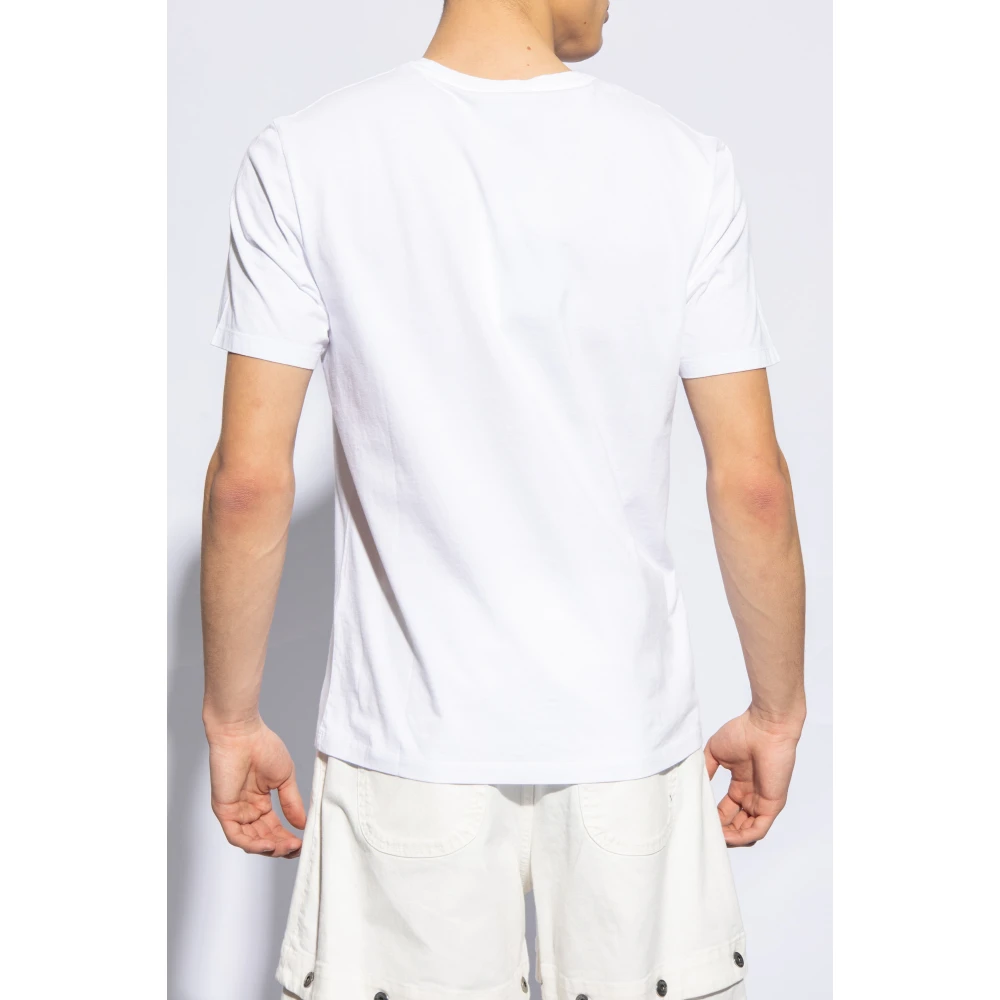 Maison Kitsuné T-shirt met logo White Heren
