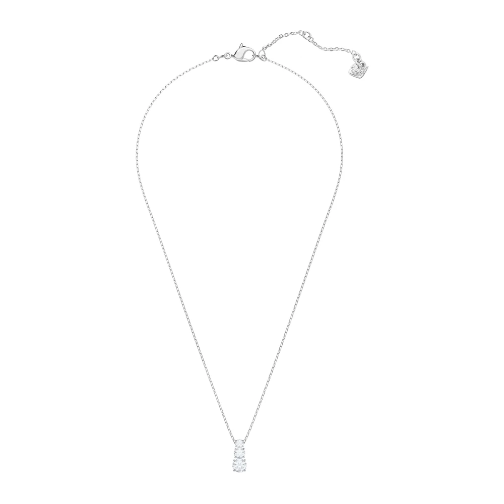 Swarovski Grå Round Pendant Necklace