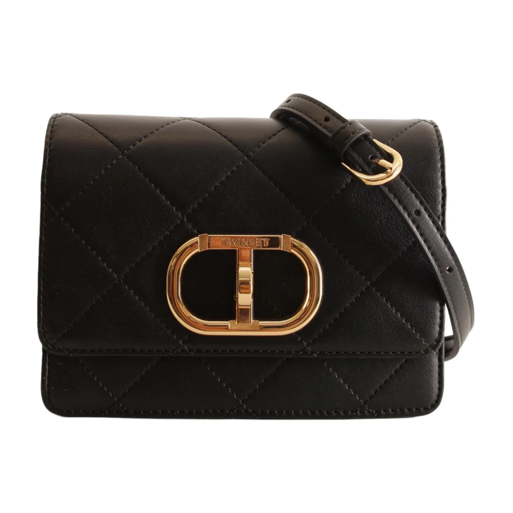Twinset Zwarte Gewatteerde Schoudertas Black Dames